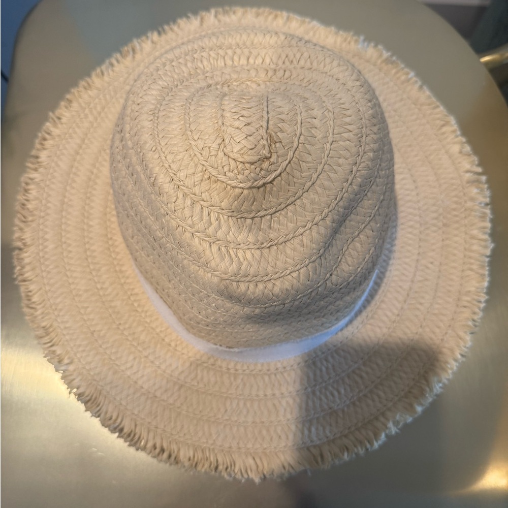 Cream Woven Sun Hat